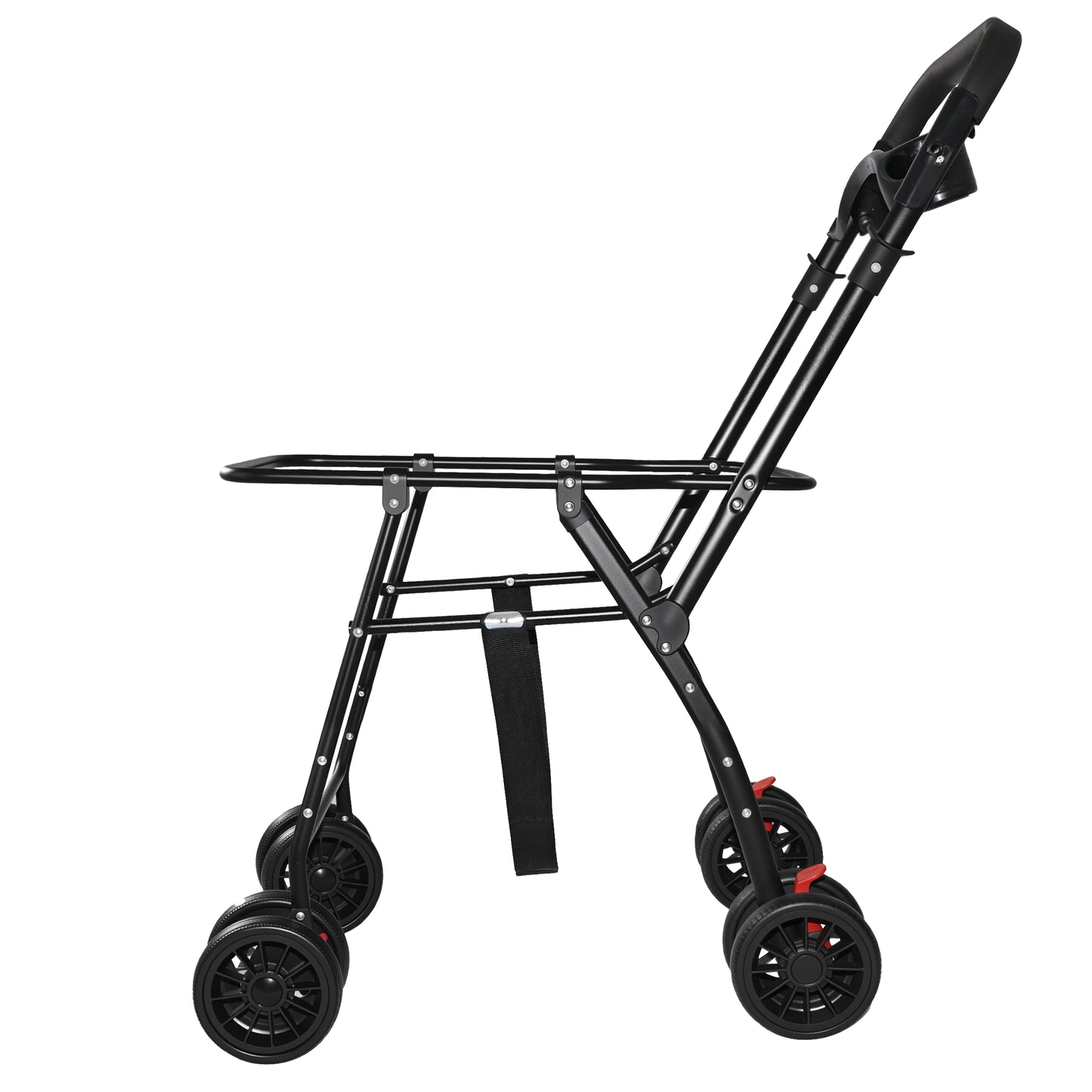Foldable Pet Stroller for Small Medium Dogs Cats with Mesh Sides & Safety Leashes
