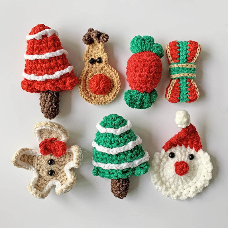Wool Crocheted Christmas Hair Accessories - Holiday Hairbands & Pins