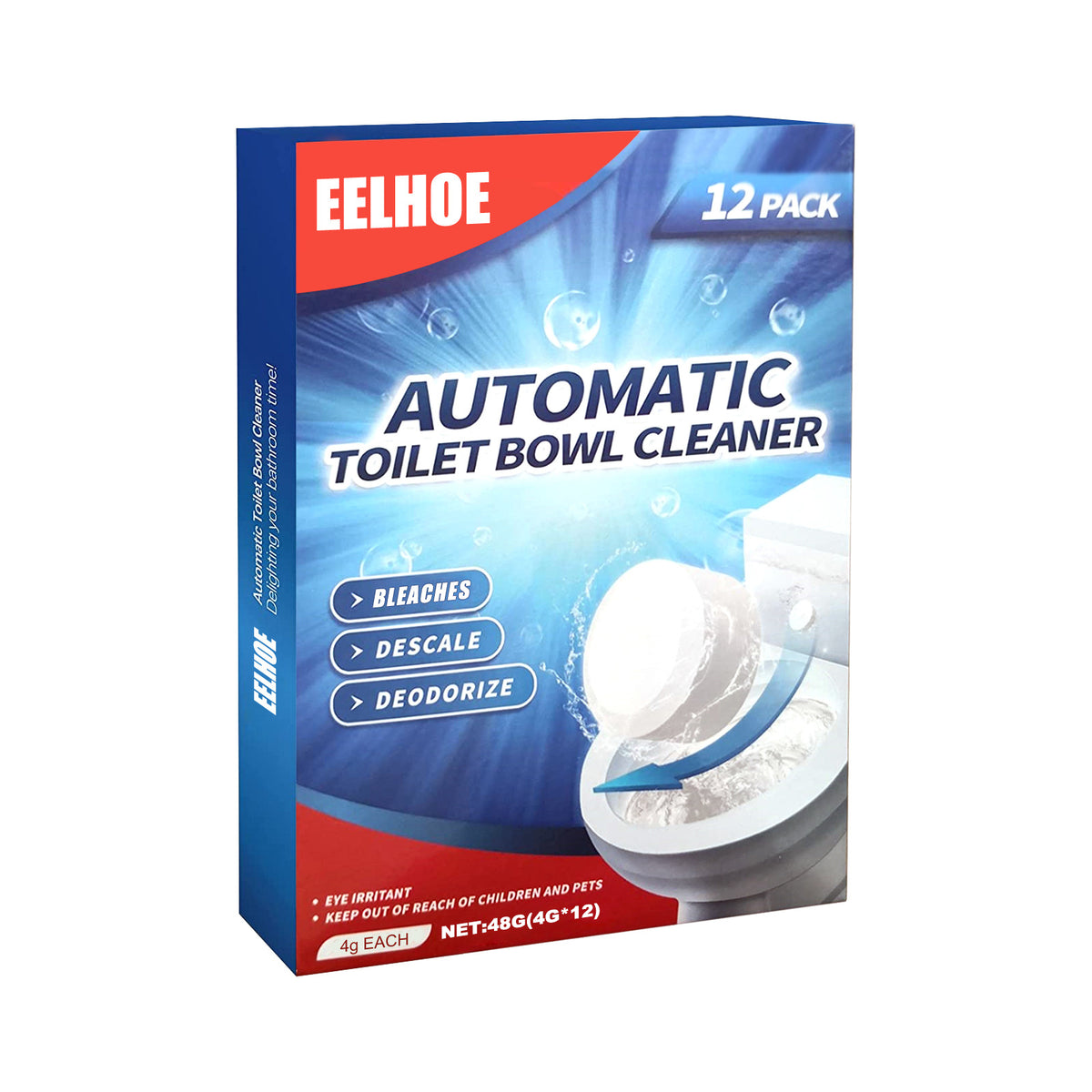Toilet Cleaning Tablets Effervescent 12pcs - Bathroom Disinfectant