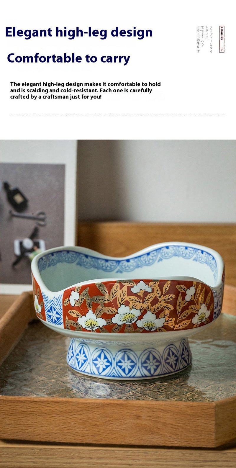 Retro Ceramic Serving Bowl - Modern Simple Style, Multiple Colors
