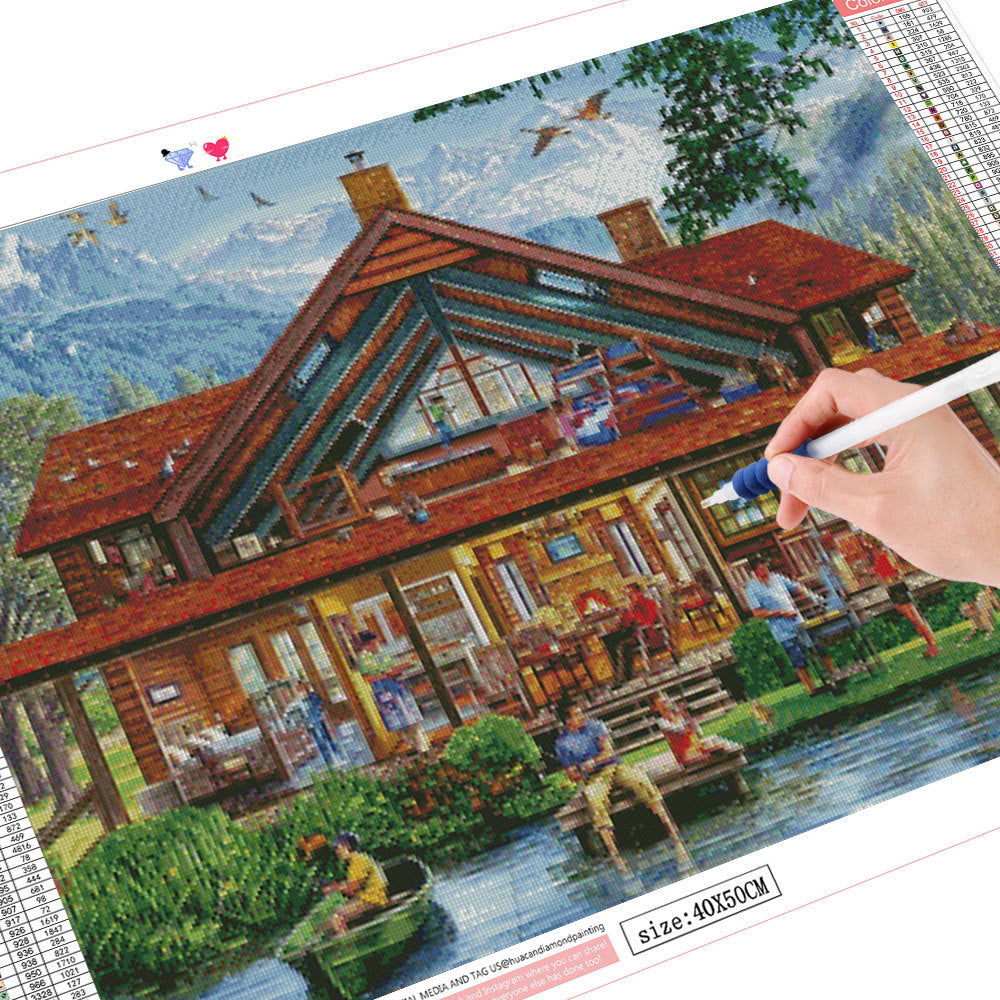 Diamond Painting Mosaic Kit House Landscape Embroidery Home Decor