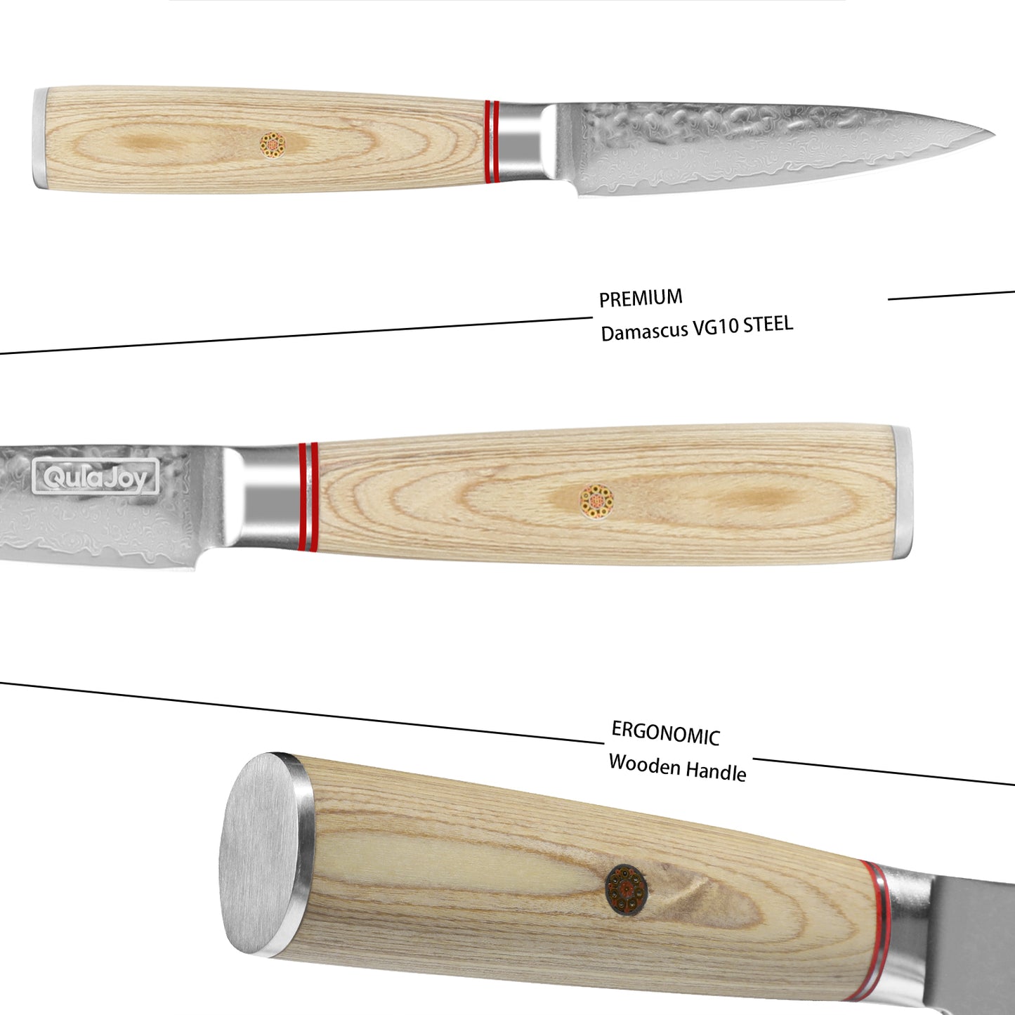Professional 6.9 Inch Nakiri Knife - 67-Layers Damascus Steel