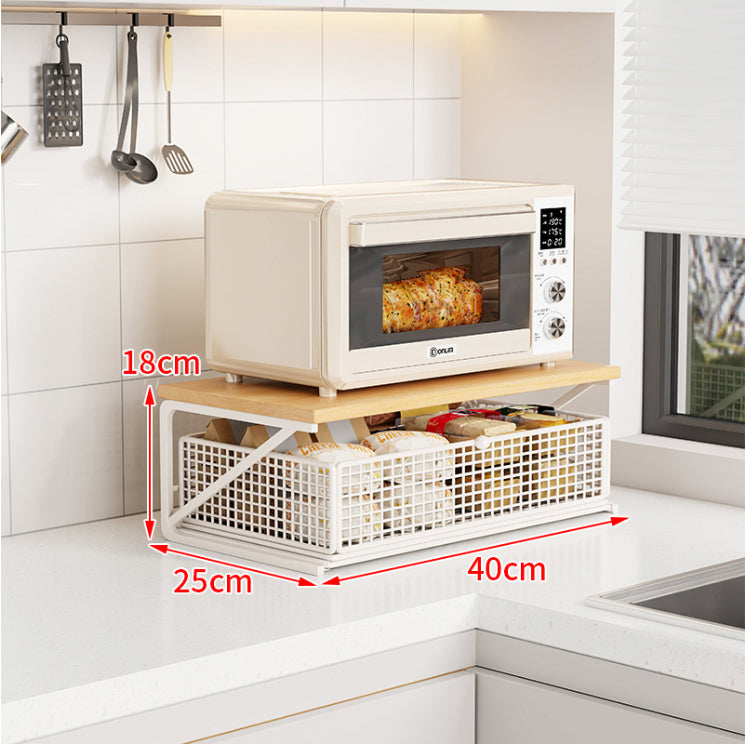 Installation-Free Kitchen Square-Tube Dish Cabinet with Multi-Tier Drawer Storage