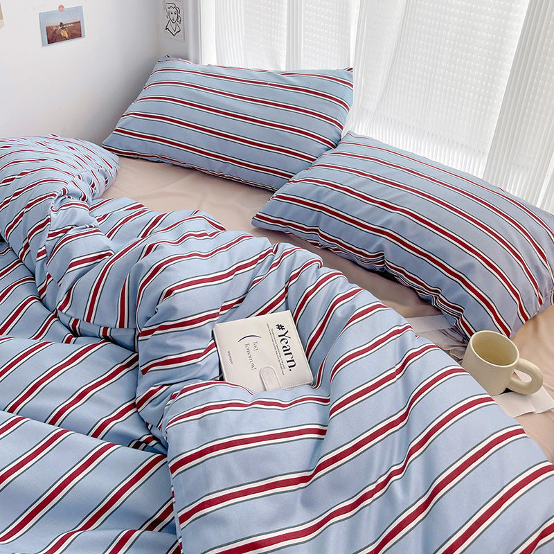 Minimalist Korean Duvet Cover Set - 3 or 4 Piece Modern Bedding