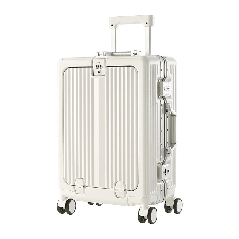 Multi-Functional Hard Shell Travel Suitcase with Water-Resistant Polycarbonate Frame