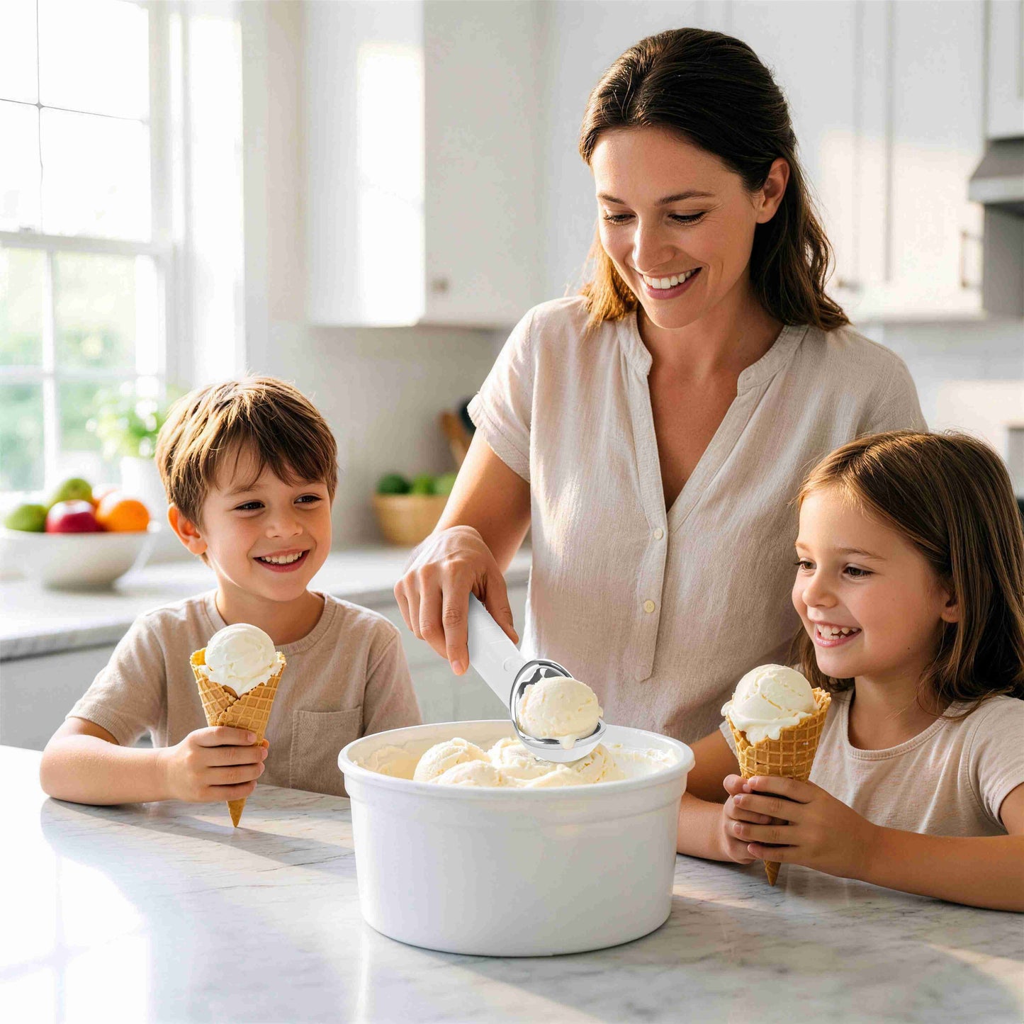 Electric Heated Ice Cream Scoop - Rechargeable & Waterproof