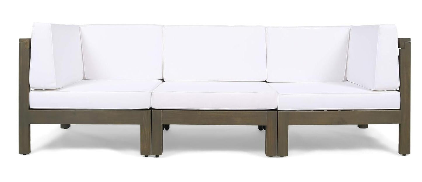 Oana 3-Piece Sofa Set - Modern White Living Room Furniture