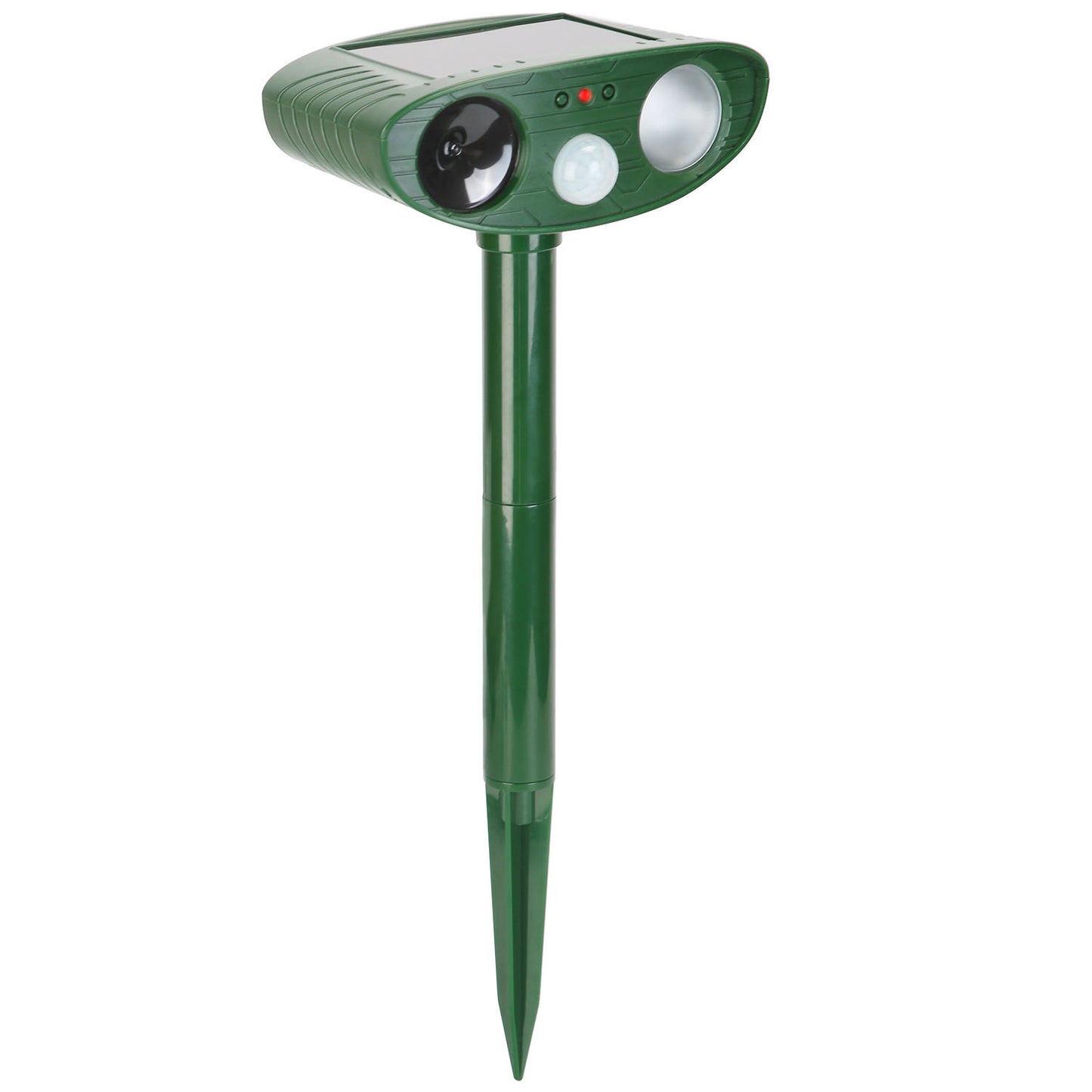 Solar Ultrasonic Animal Repeller with LED Flashing Light