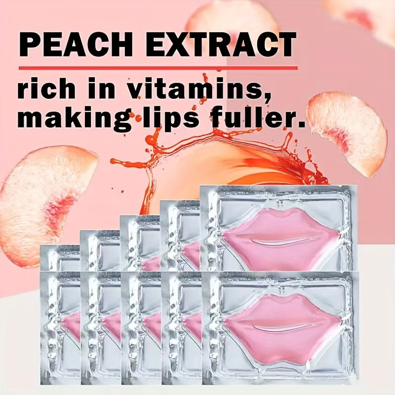 Collagen Lip Mask Set - Moisturizing, Exfoliating & Brightening Peach Lip Treatment