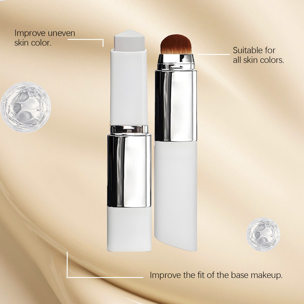 Non-Stick Powder Foundation Stick for External Use - Multiple Shades