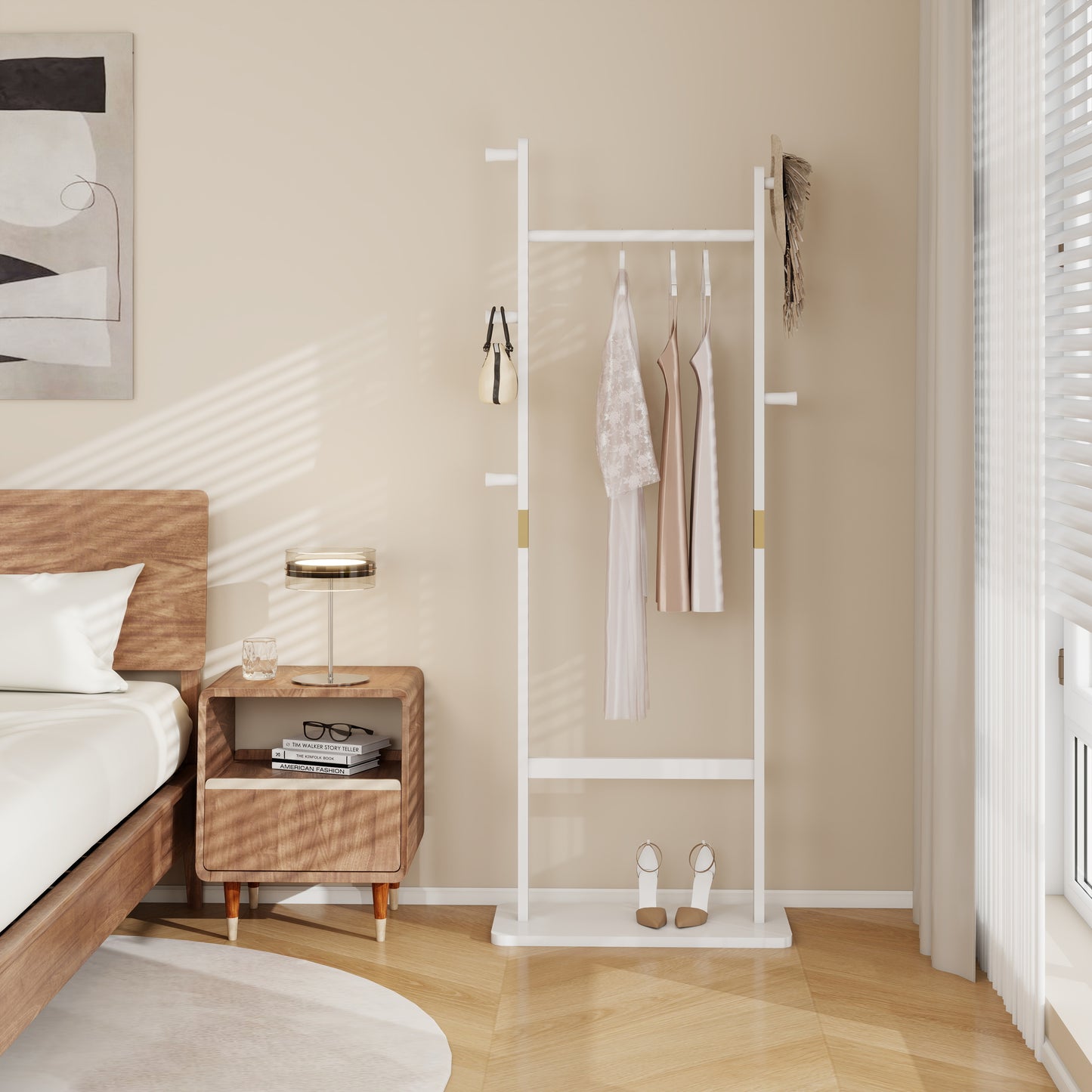 Coat Racks Solid Wood Hanger 23.6X 11X71 In Environmental Protection