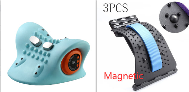 Neck Massager Adults Cervical Spine Relief Traction Portable Head