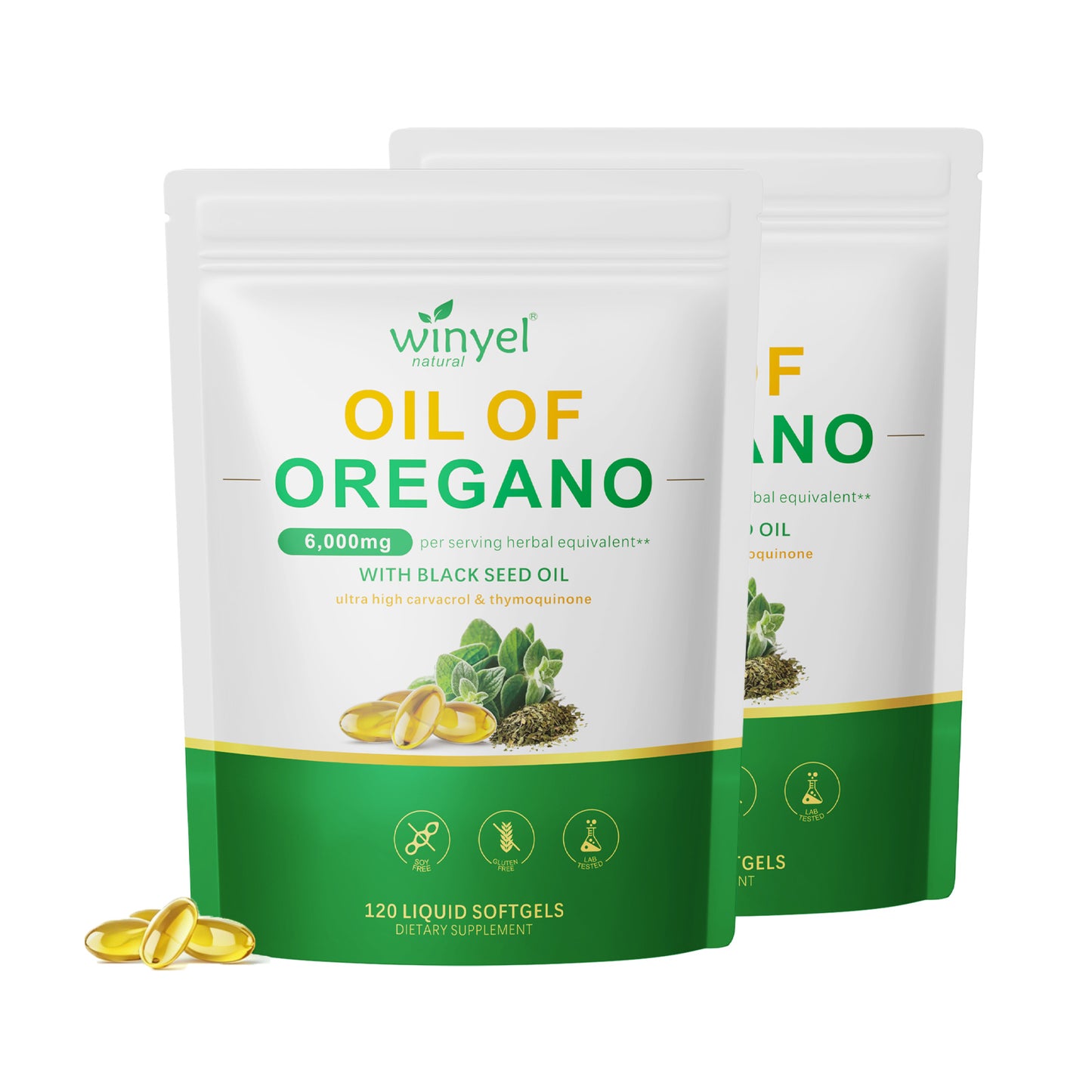 Basil Oil & Black Seed Oil Soft Capsules - Immune & Digestive Support