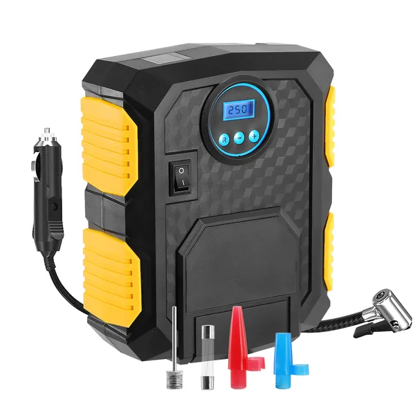 12V DC Tire Inflator Air Compressor 150 PSI with LCD Display & LED Light