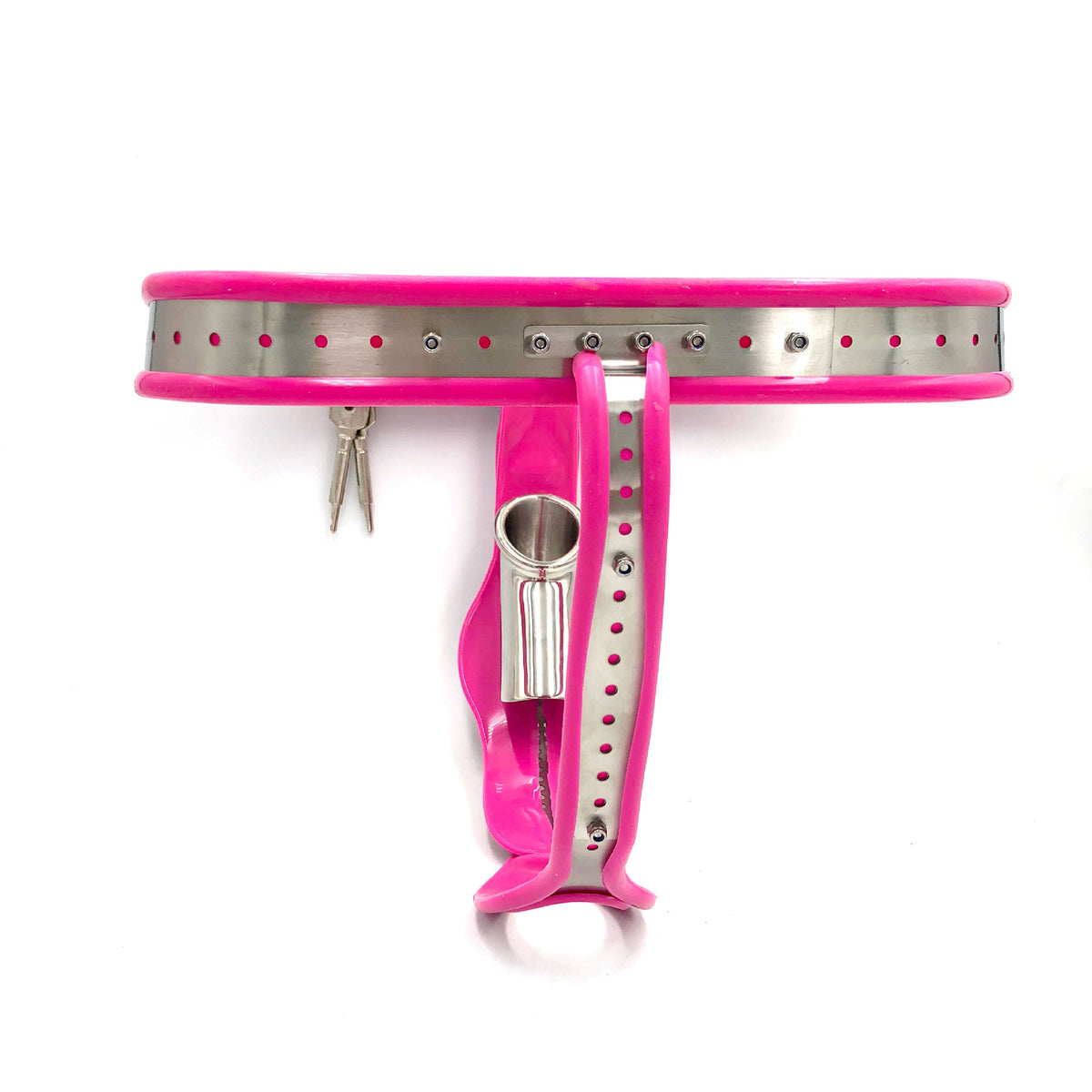 Unisex Stainless Steel T Chastity Lock Belt for Men and Women - Multiple Colors