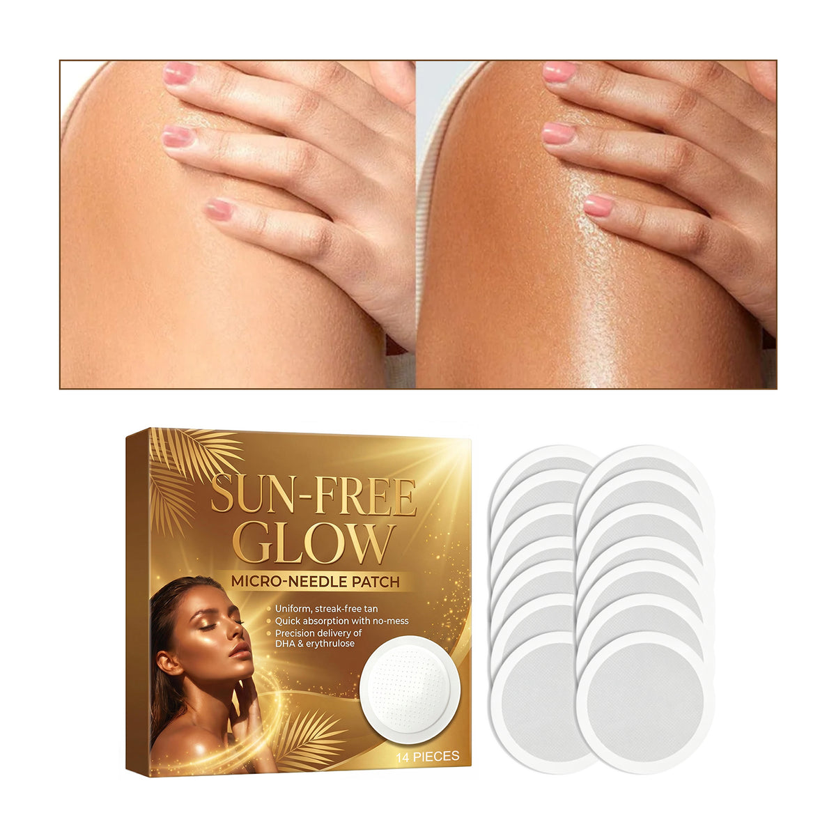 Sunless Tanning Microneedle Patch 14pcs