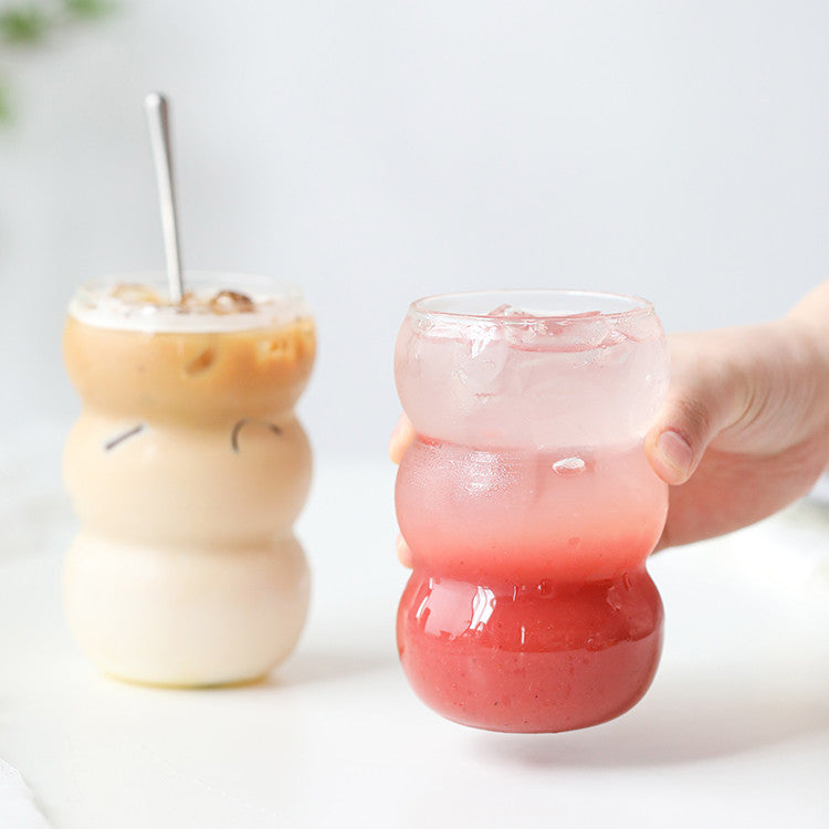 Large Capacity Glass Coffee Cup - Transparent Drinkware for Home & Cafe