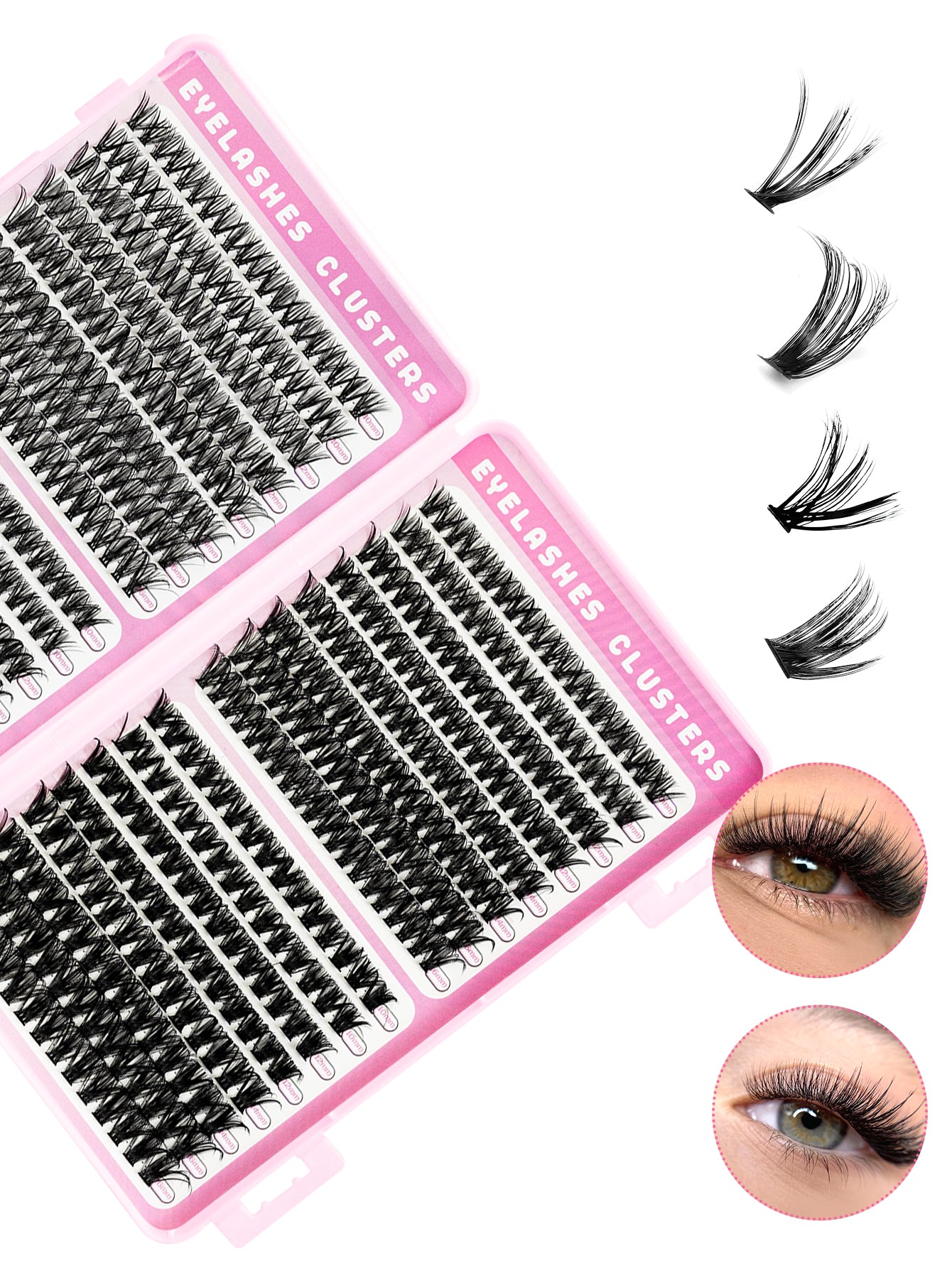 3D Multi-Layered False Eyelashes - Realistic, Soft & Natural Nude Makeup