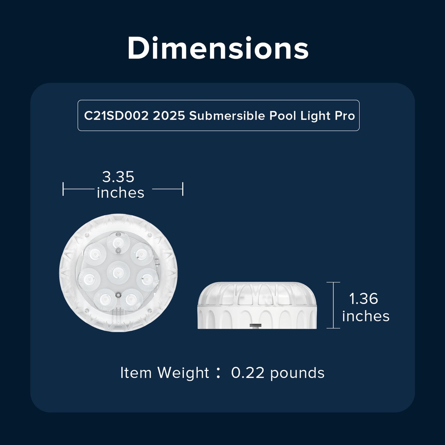 Waterproof RGB Pool Light Set - Rechargeable Outdoor LED Lamp for Swimming Pool Pond & Spa