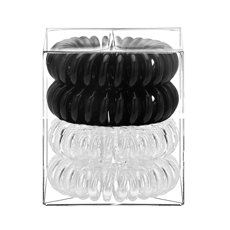 Multi-Color Hair Rope for Women - Flexible Hair Accessory, Set of 4