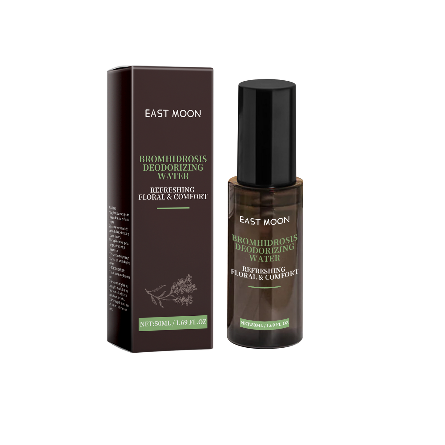 Men's Underarm Deodorant Spray - 50ml Natural Refreshing Body Odor Control