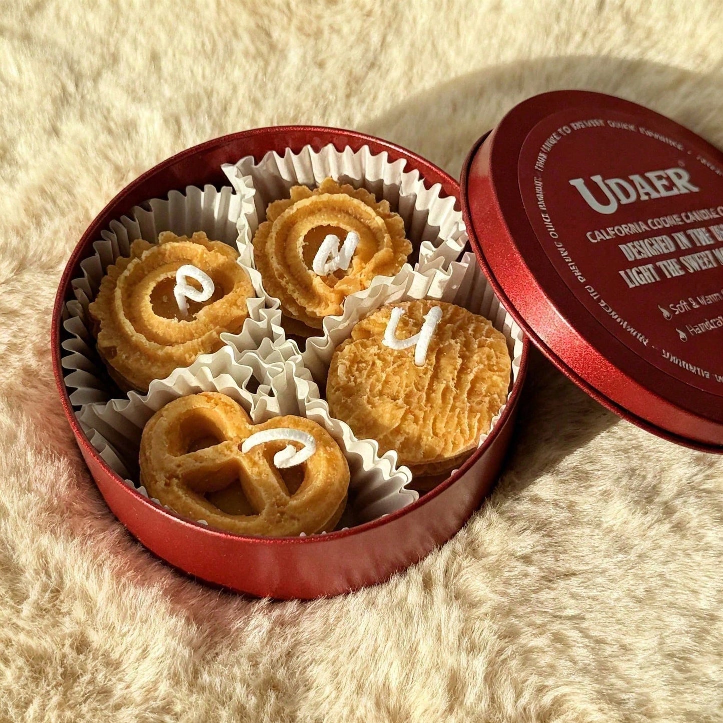 Cookie Shape Scented Candle Set - 4PCS Coffee Milk Aroma