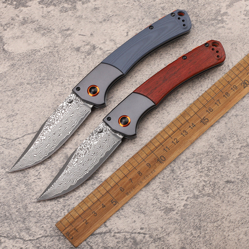 Outdoor Camping Survival Pocket Knife with Wooden Handle