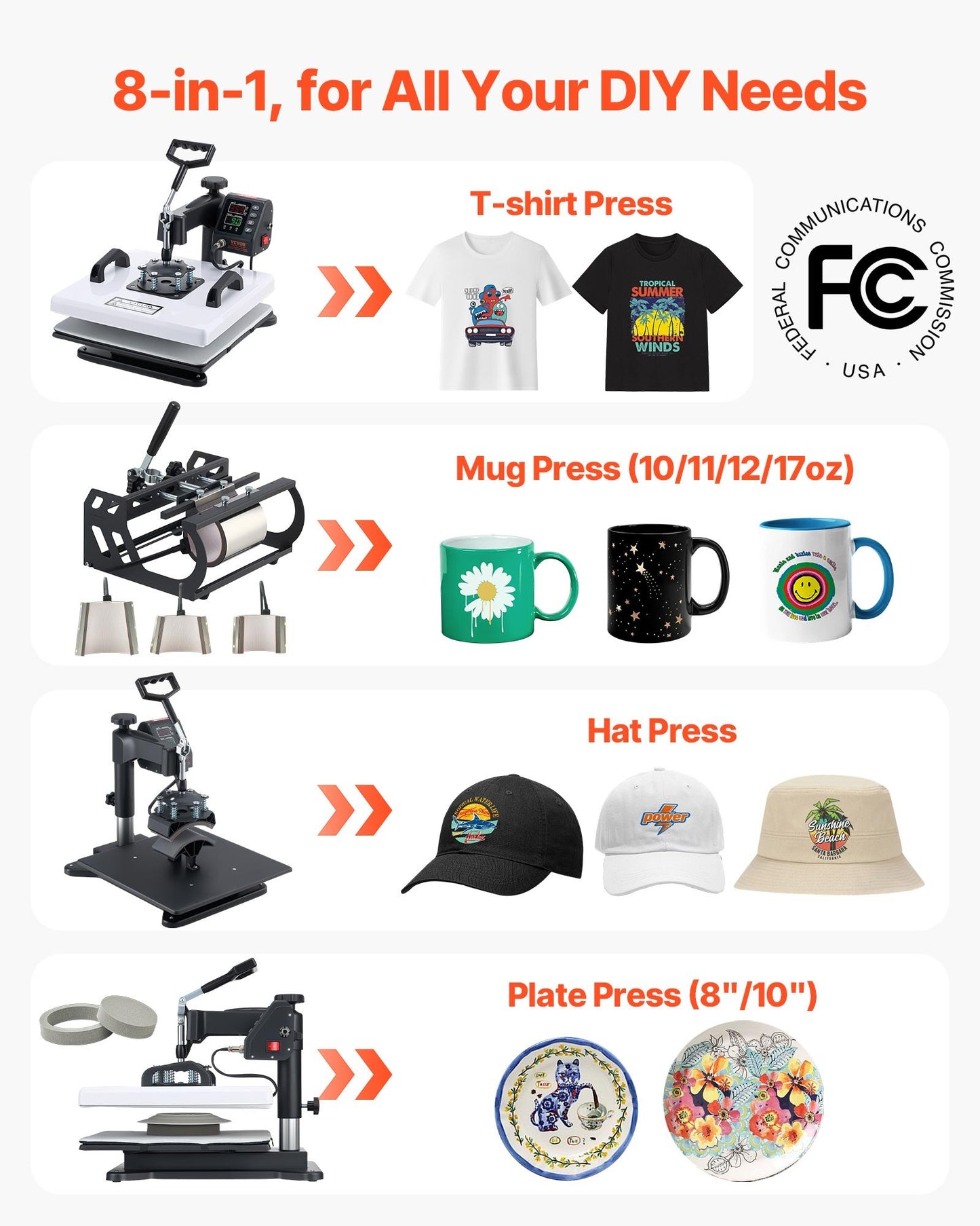 15x15 Inch Multifunction Heat Press Machine with Digital Control - Black