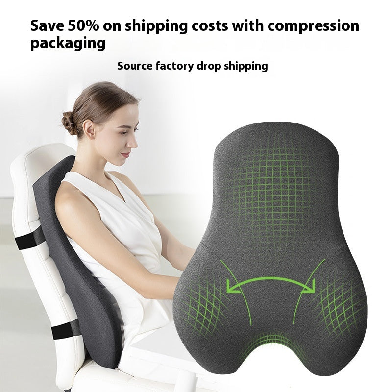 Memory Foam Office Chair Cushion Splicing Support Gray 44x64x12CM