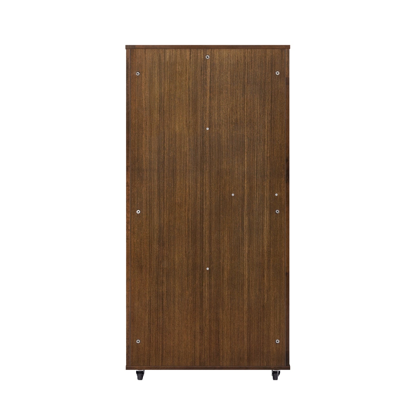 Indoor Rubber Wood Cat Enclosure with Multi-Level Shelves & Lockable Door - Brown Oak Finish