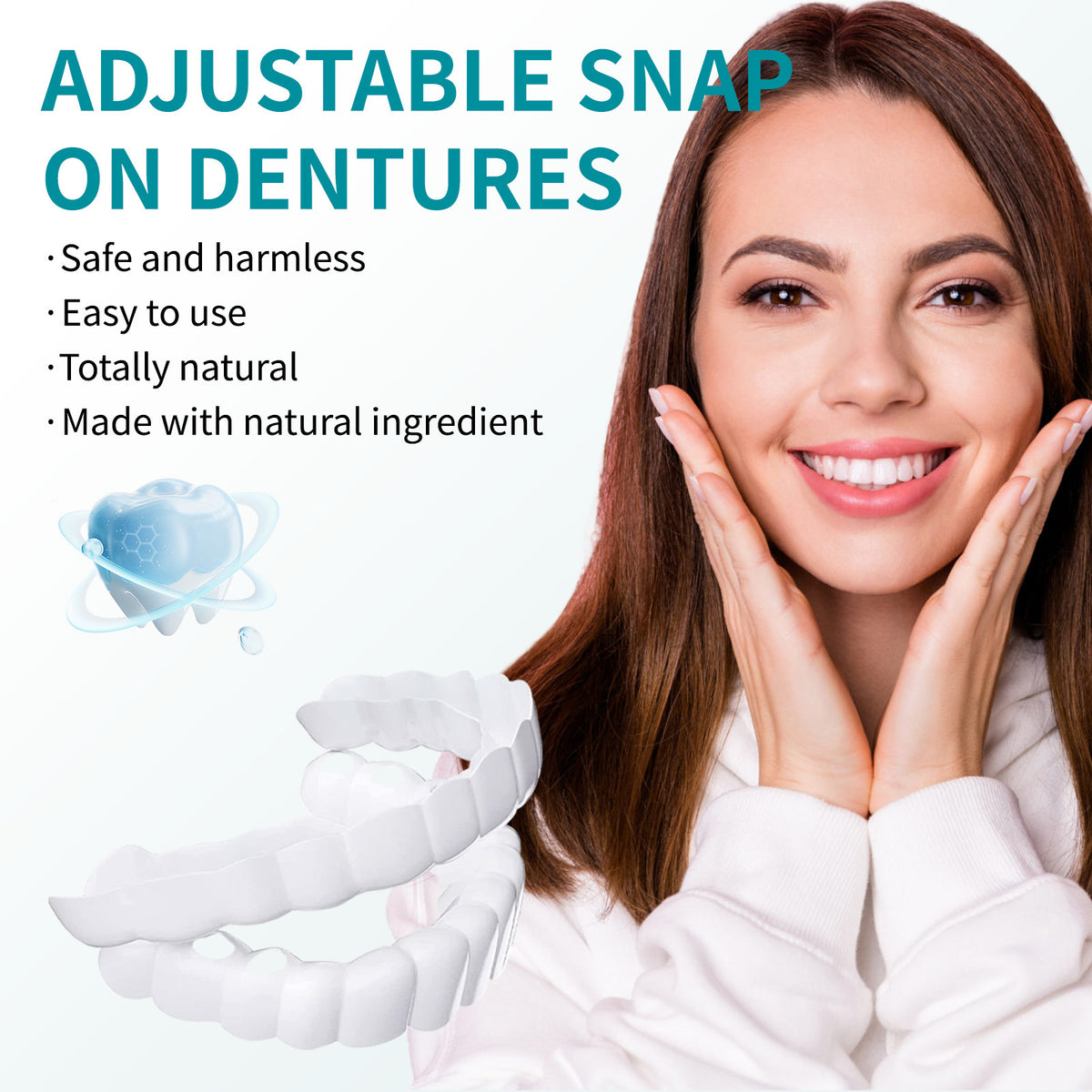 Silicone Simulation Dentures Whitening Smile Brightening White