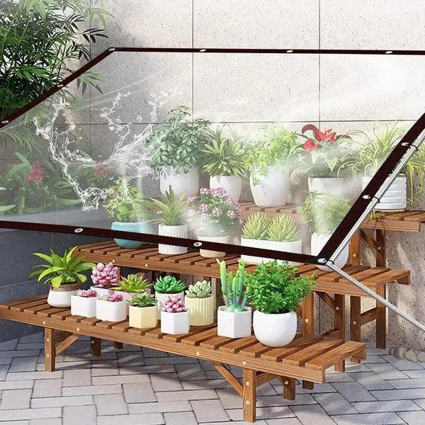 Heavy-Duty Transparent Canopy Cloth for Garden, Yard, Greenhouse - 2M x 4M