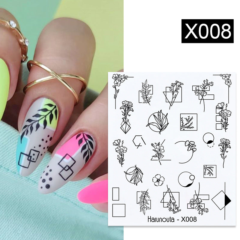 Nail Art Butterfly Sticker Flower Leaf Decal Kit - Assorted Formats