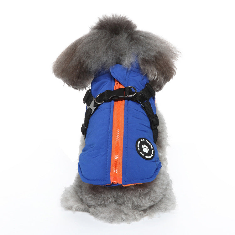 Pet Clothing Sets Cotton-Padded Chest Strap Jacket for Dogs & Cats
