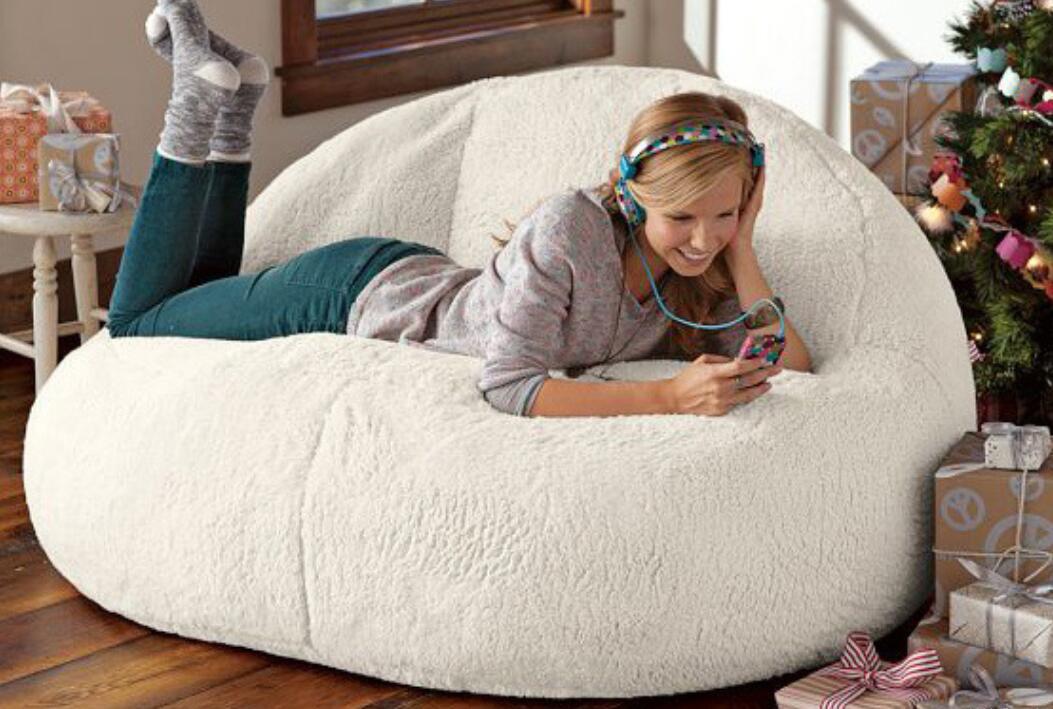 Modern Bay Window Lazy Sofa Cover - Fabric Cushion Slipcover for Home & Garden