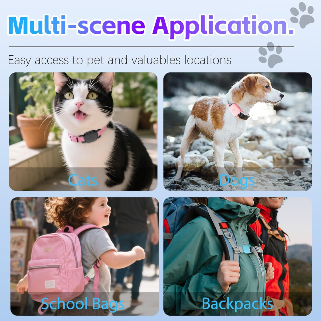 Waterproof Pet Tracker Collar Holder for Tile Mate - Soft Silicone, Anti-Lost, Fits Dogs & Cats