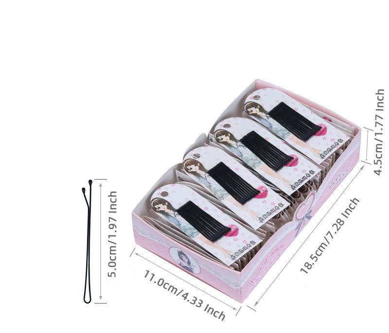 Small Black Steel Hair Clips - Set of 10 for Hair Styling & Accessories