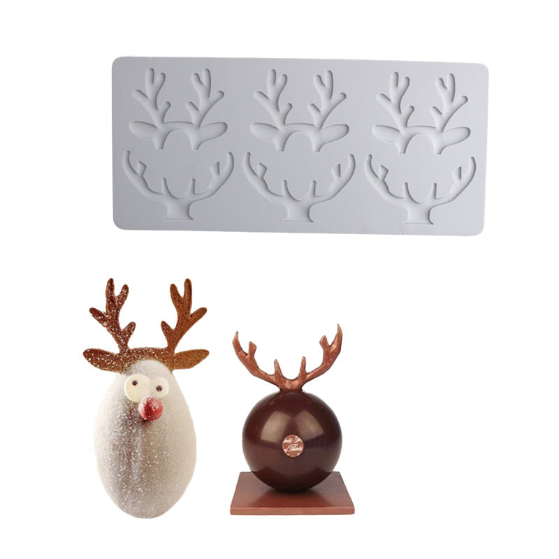 Christmas Tree Decoration Silicone Mold for Cake and Candy - Hollow Chip Swing Plate