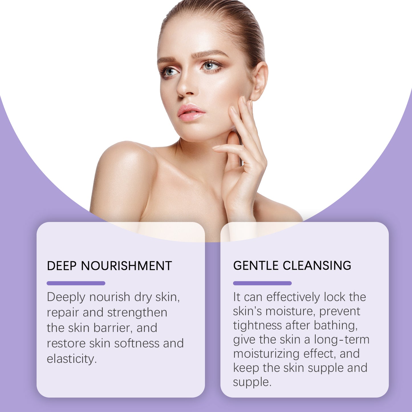 Lavender Moisturizing Body Wash - Gentle Hydrating Shower Gel 100ml