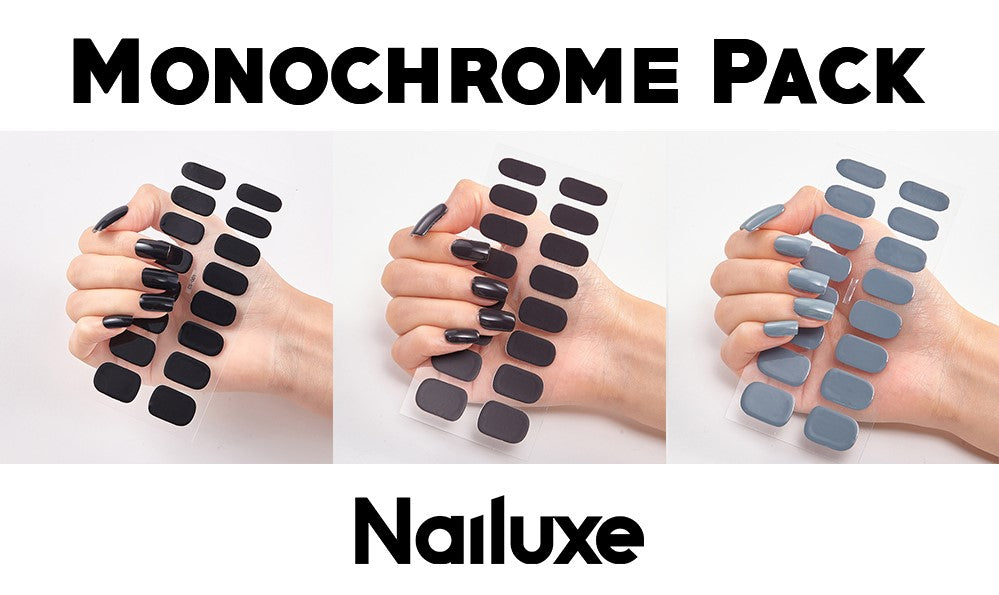 Solid Color Nail Art Wraps - 16 Piece Adhesive Nail Stickers Set