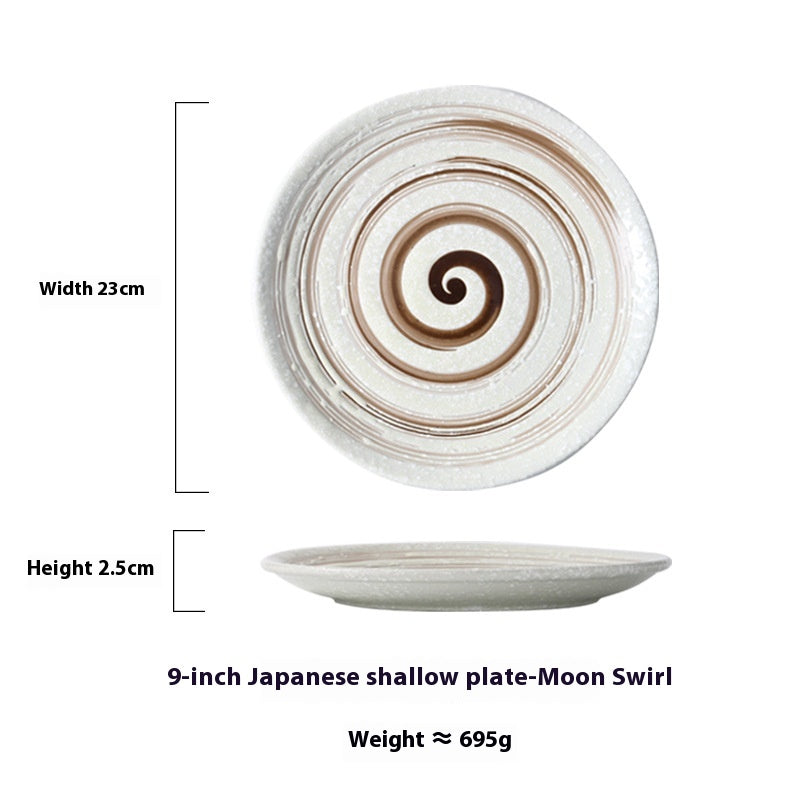Japanese Ceramic Shallow Plate - 9 or 10 Inch Kitchen Dinnerware - Multiple Colors