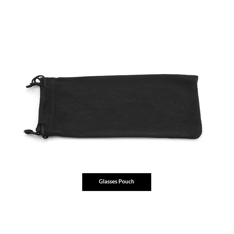 Leather Sunglasses Case Set with Cleaning Tools - Foldable Portable Storage