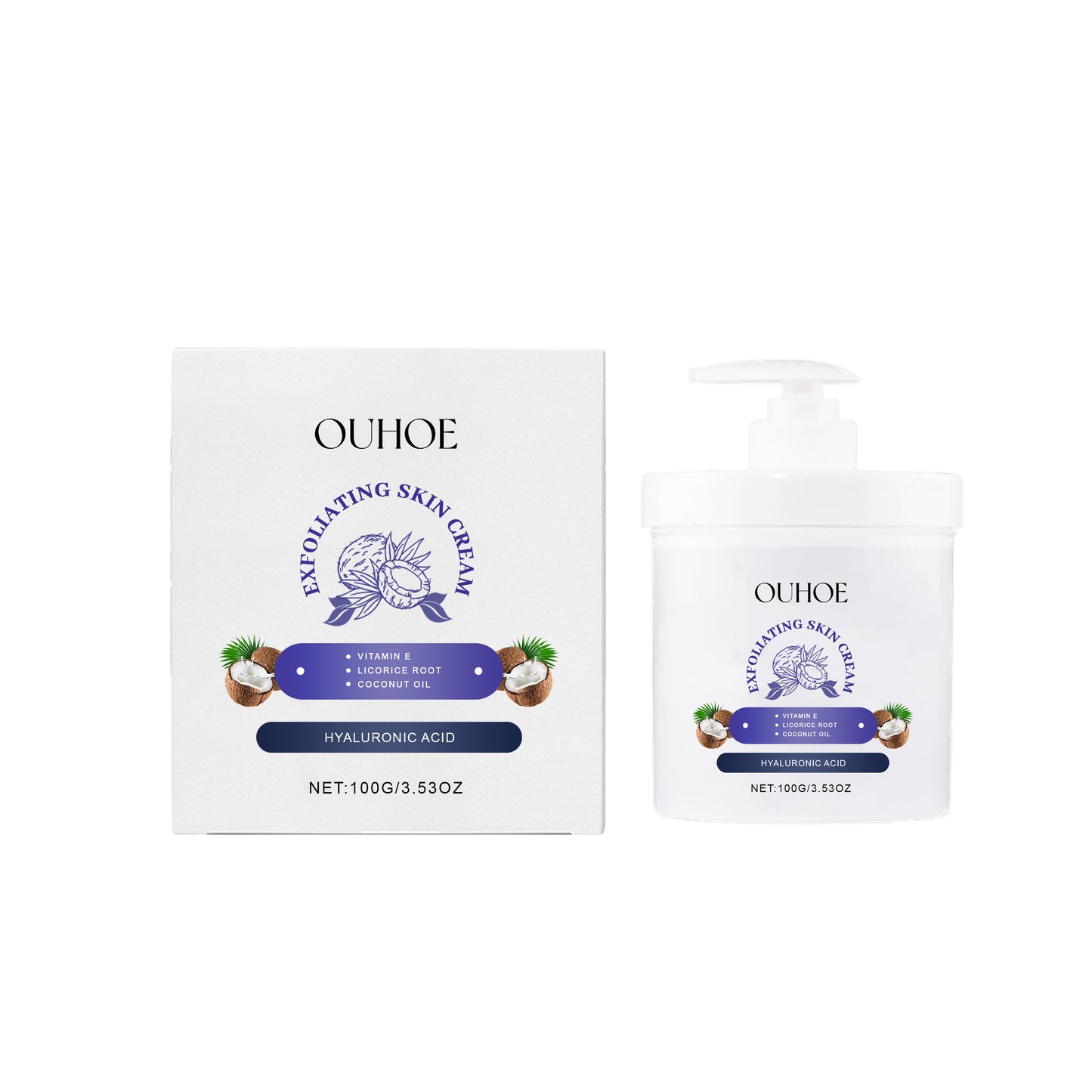 Coconut Oil Body Moisturizer with Hyaluronic Acid for Firming Skin