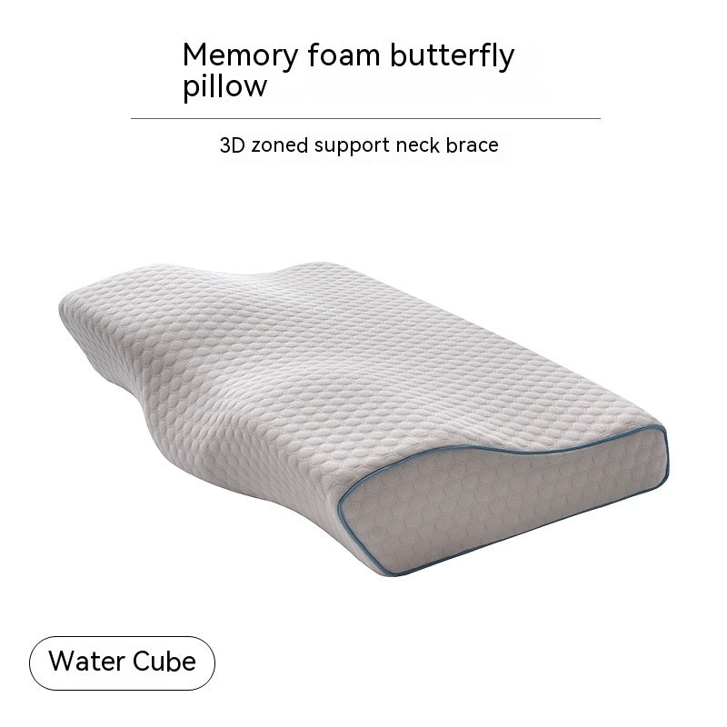 Memory Cotton Butterfly Shaped Pillow for Cervical Support and Neck Care