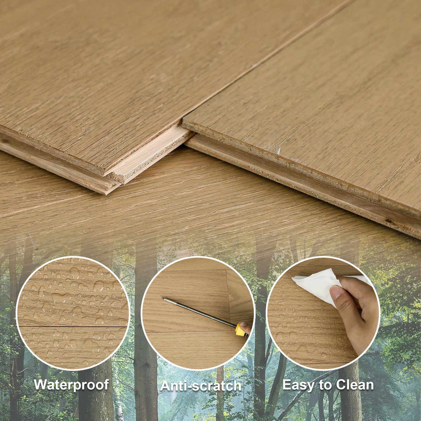 Tongue and Groove Engineered Hardwood Flooring - Dark Oak 20-Pack