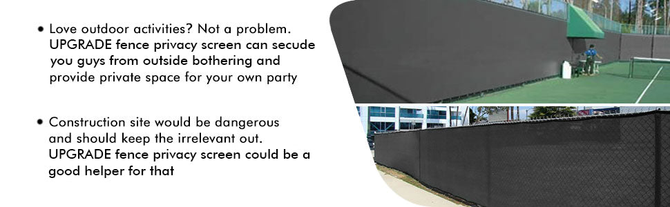 Outdoor Privacy Fence Screen 5x50ft HDPE Dark Grey Black Sand Garden Barrier