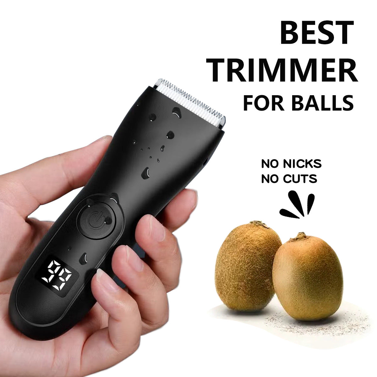 Digital Hair Clipper Trimmer with Ceramic Blade - Black