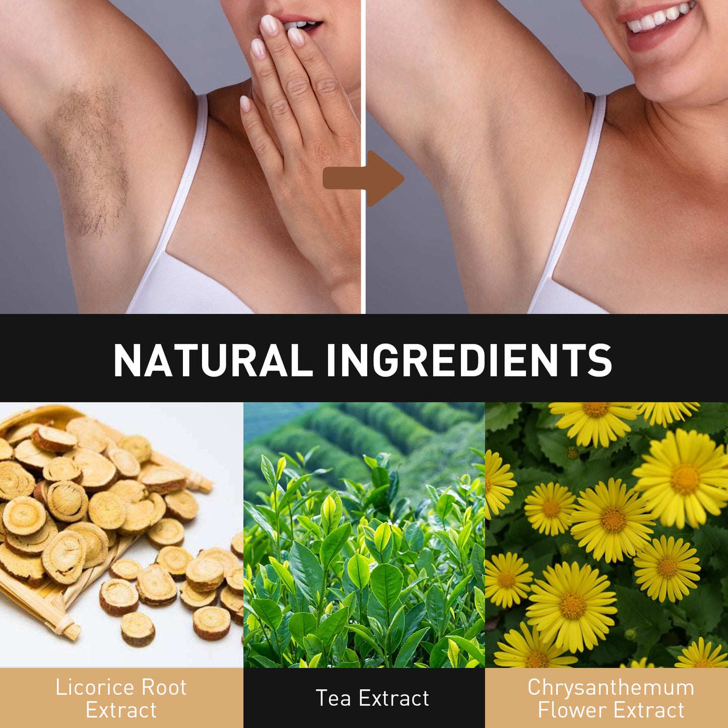 Gentle Hair Removal Spray - Painless Body Hair Remover & Inhibitor 100ml