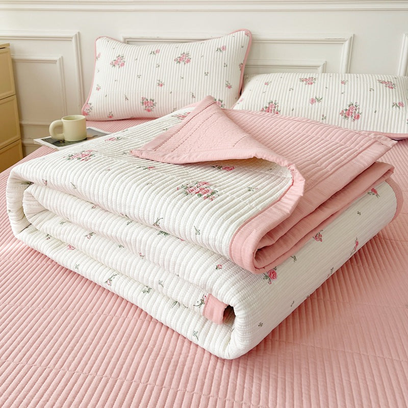 Three-Piece Quilted Bed Cover Set - Multiple Sizes & Patterns