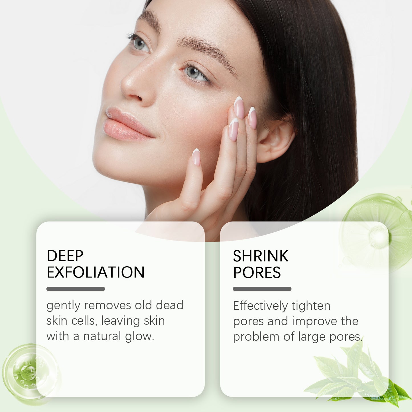Facial Exfoliating Gel with Green Tea & Vitamin C for Deep Pore Cleansing